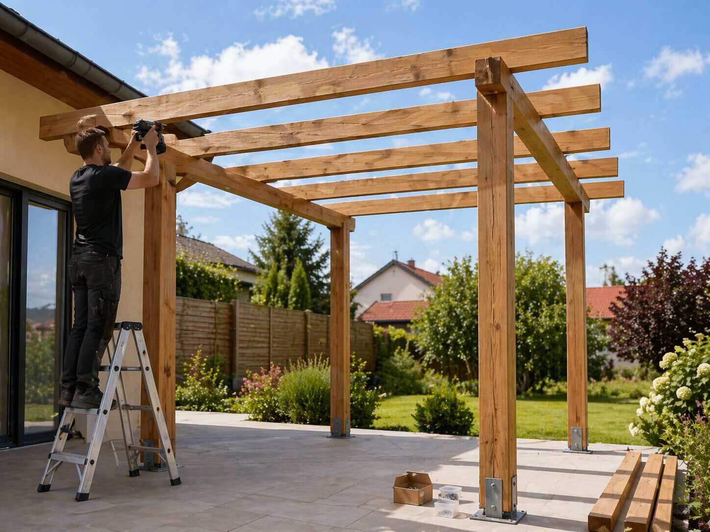 Stavba pergoly svépomocí: Návod a povolení 2026