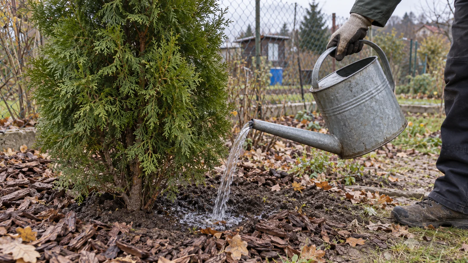 Zimní zálivka stálezelených rostlin: kdy zalít a kdy počkat