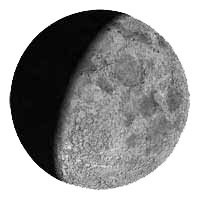 Fáze Měsíce – Dorůstající měsíc, den 9